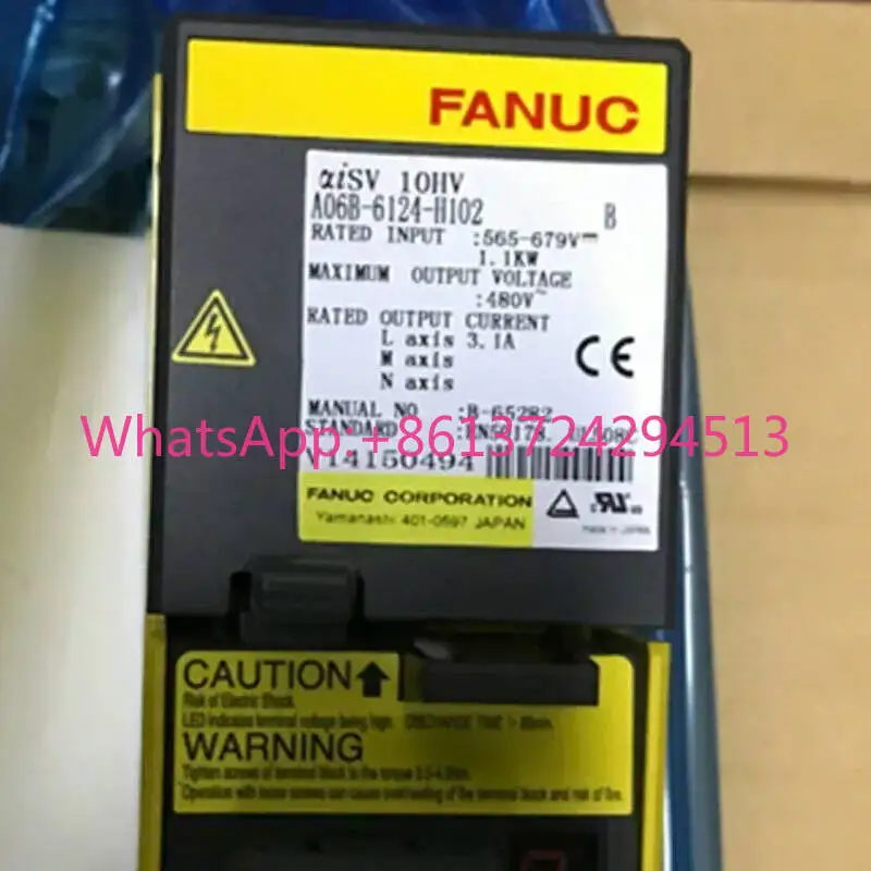 

A06B-6124-H102 New Fanuc Servo Driver IN STOCK Fast ship