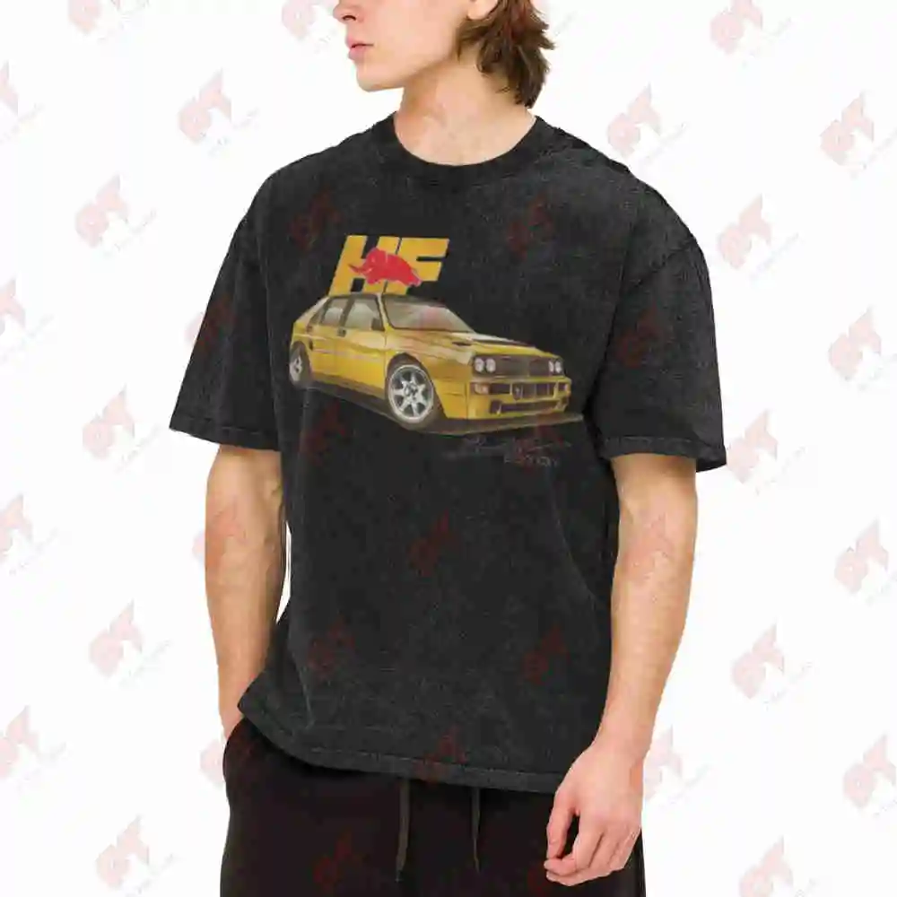 Old Car Rally 2026 Vintage Washed Tee Pure Cotton T-Shirt