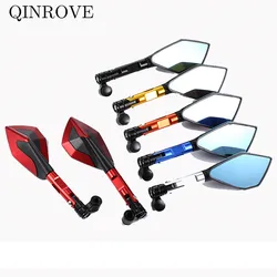 Universal Motorcycle Rearview Mirror 8 10MM Aluminum Alloy Motorbike Rear Mirror Scooter Accessories for Kawasaki YAMAHA Suzuki
