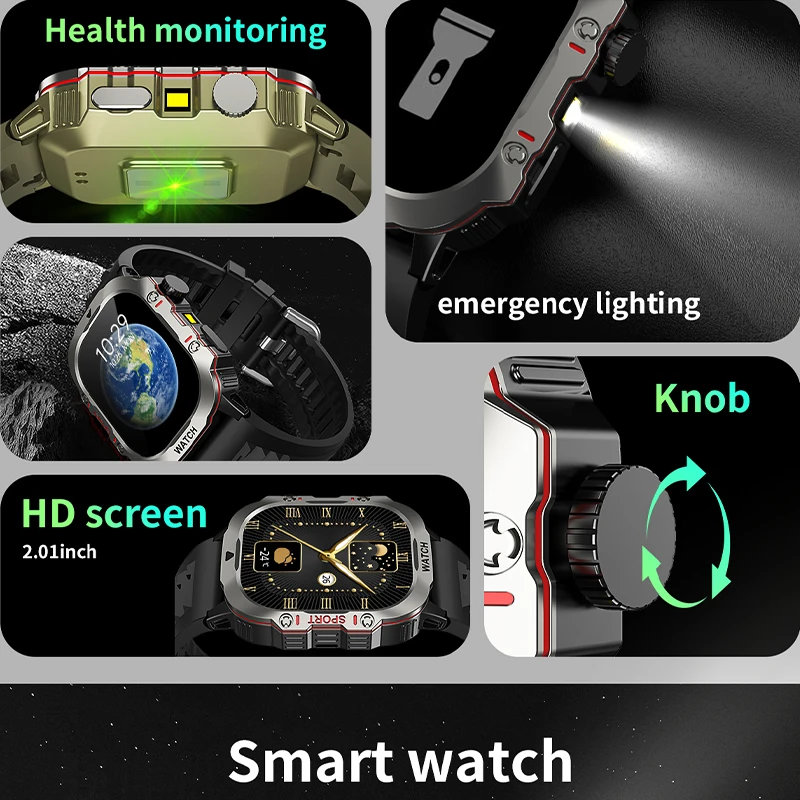 2024 neue LED Männer Smart Uhr HD Touchscreen Bluetooth Anruf Smartwatch Multi sport Modus Gesundheit Überwachung Wasserdichte Intelligente Uhr