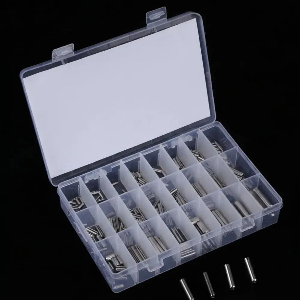 280pcs Stainless Steel Slotted Spring Pin Metric M1.5-M8 Spring Tension Pin Split with Box Roll Pin for Automotive Machinery,
