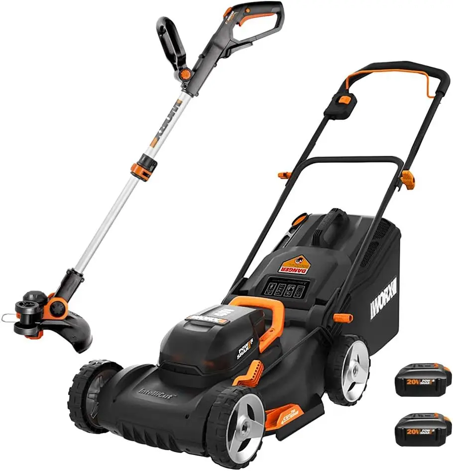 

WG911 20V PowerShare Lawn Mower and Grass Trimmer (Batteries & Charger Included)