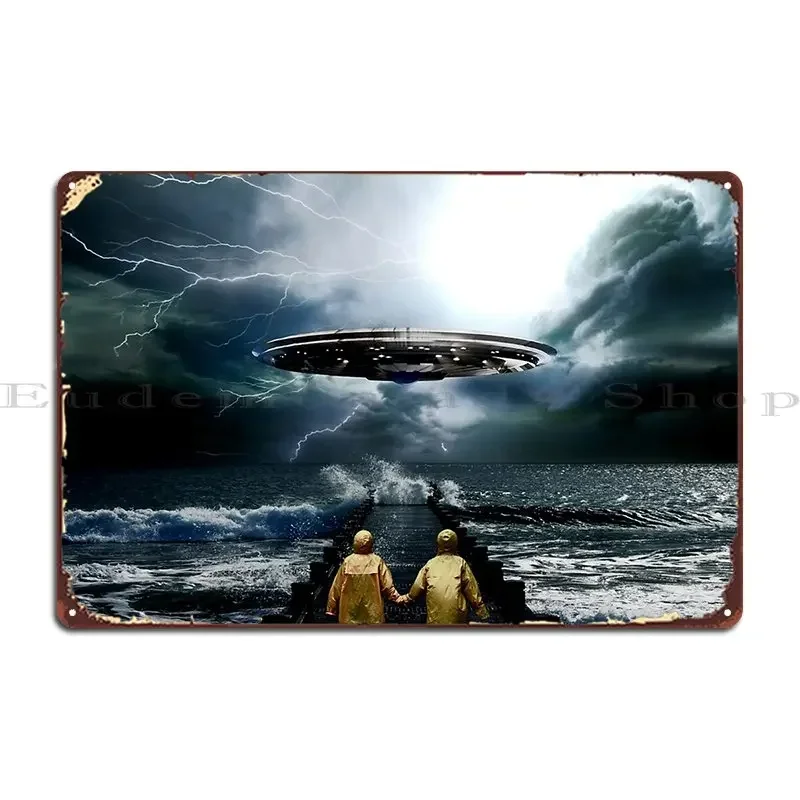 The Visitors Metal Sign Rusty Printing Wall Decor Cave Club Tin Sign Poster