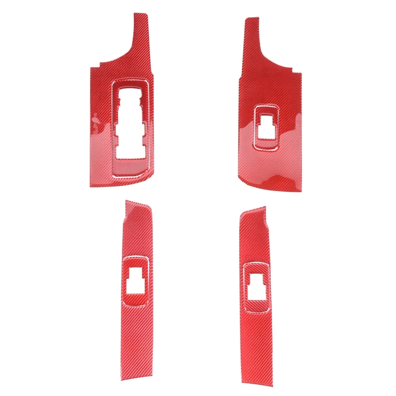 

Window Lift Adjust Panel Switch Trims for Ford F150 2015-2020 Car Accessories Red Carbon