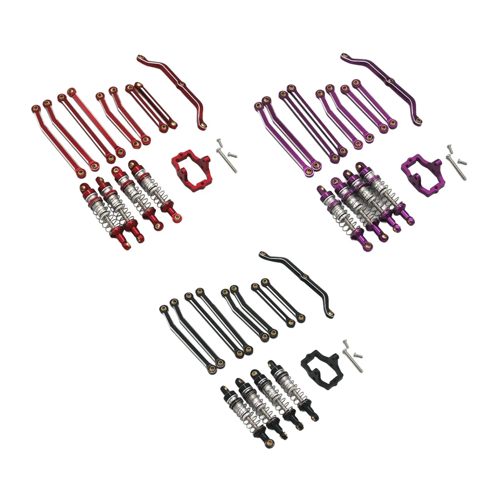 RC amortisör çekme çubuk seti RC modeli araç parçaları DIY alüminyum alaşım değiştirmeleri JJRC için Servo koltuk AX8560 C8801 Model araba