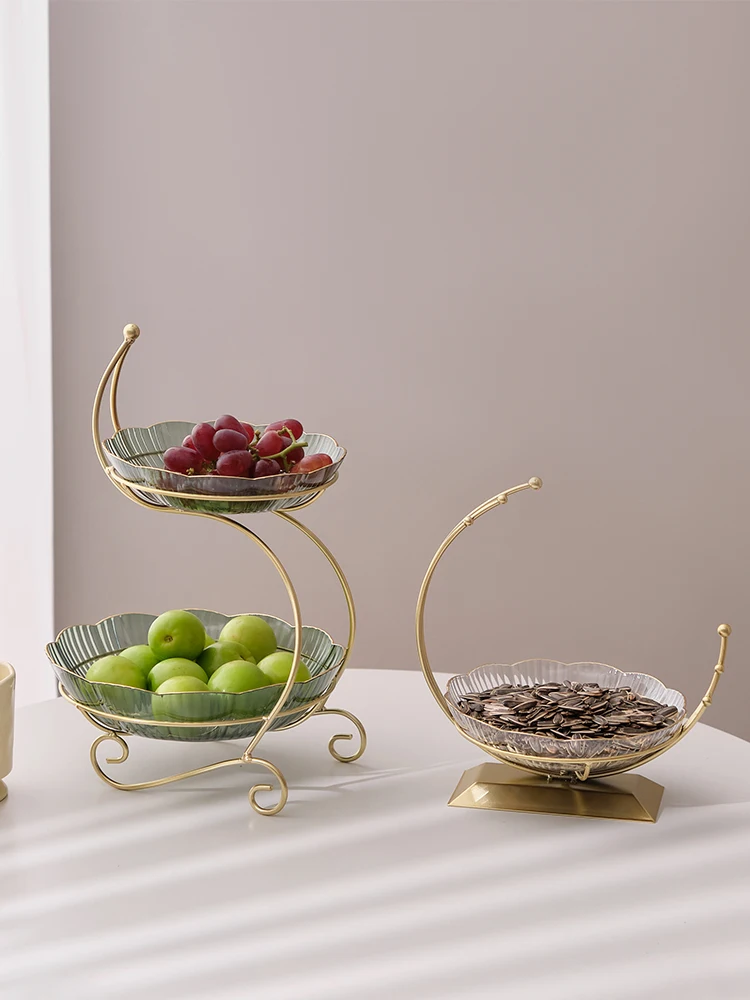 

Luxury Home Use Living Room Tea Table High End Fruit Tray Candy Box Sna Placement Nut Storage Box Dried Fruit Tray
