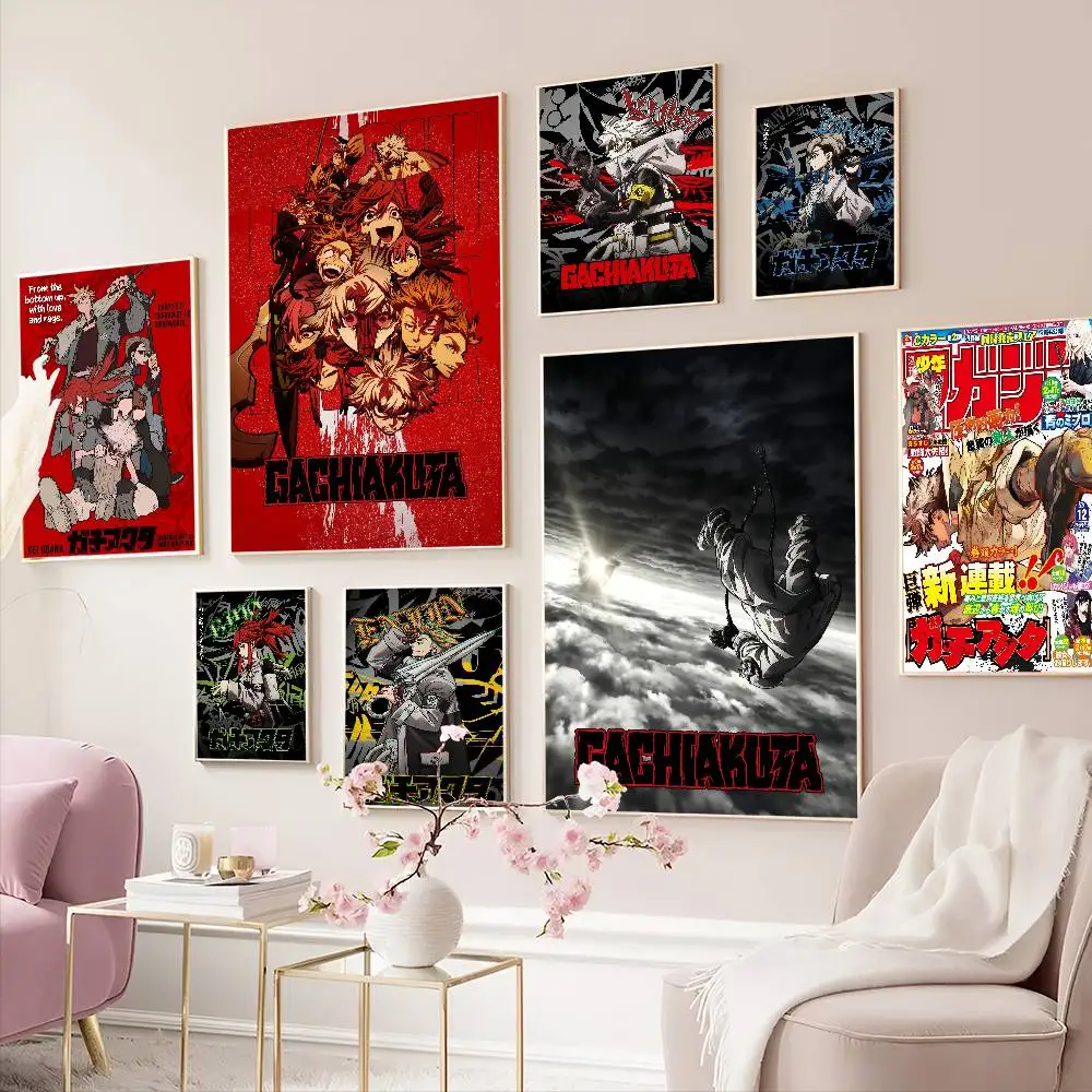 Japanischer Supernatural Combat Anime G-Gachiakuta Selbstklebendes Kunstposter Whitepaper Drucke Poster Kunstwerk Heimdekoration