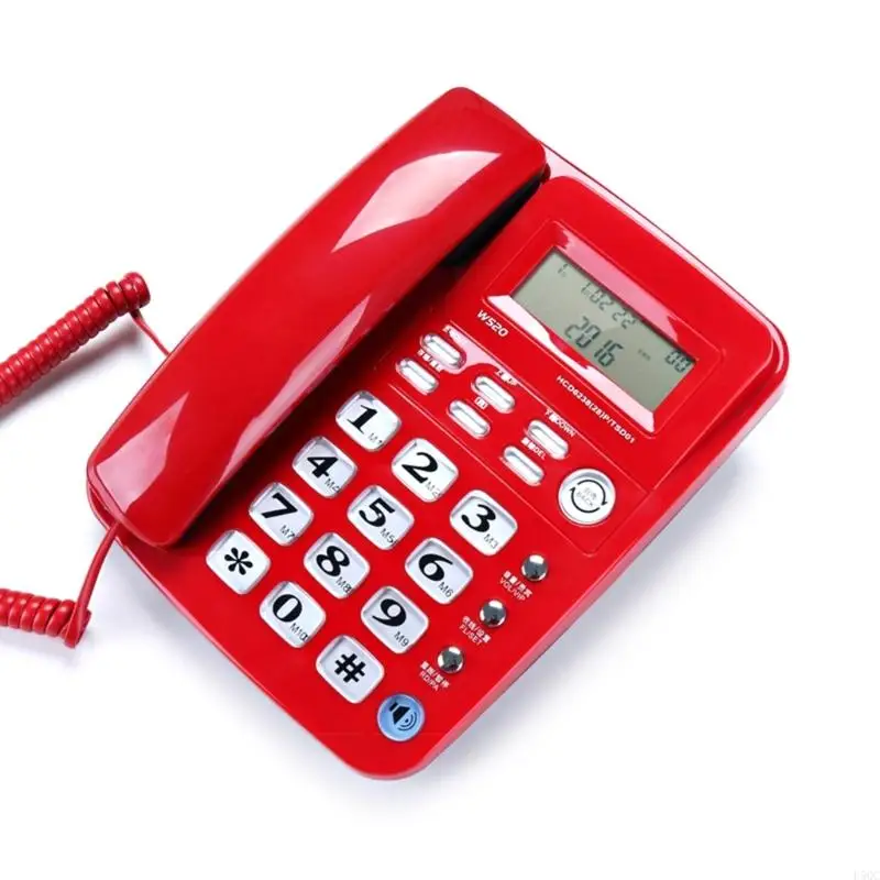 Teléfono oficina plástico resistente con función altavoz y pantalla llamada D5QC