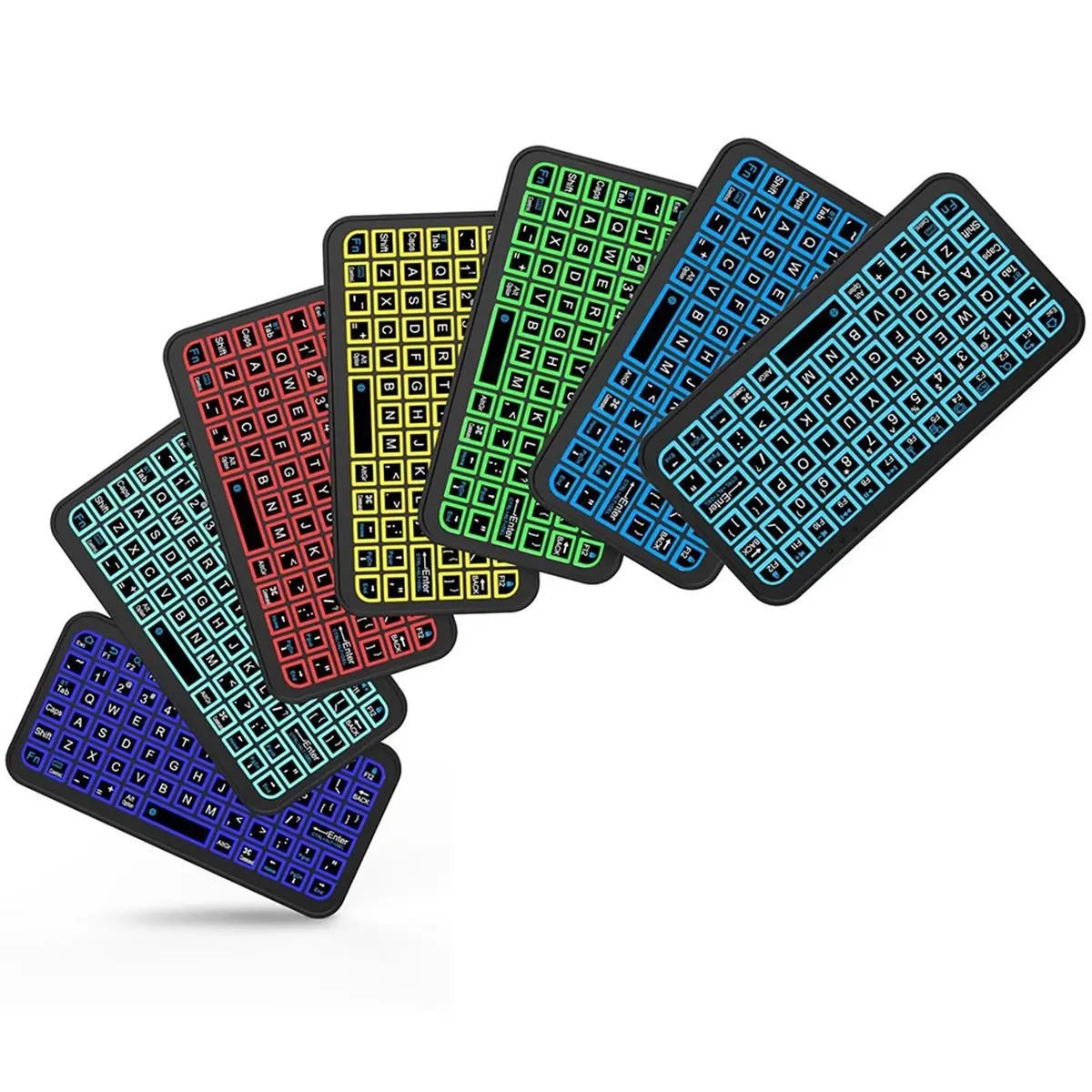 [VALUE PACK]Bluetooth 5.2 Keyboard RGB Backlit Ultra-Thin Wireless Mini Silent Keyboard for Android IOS Tablet Phone Laptop