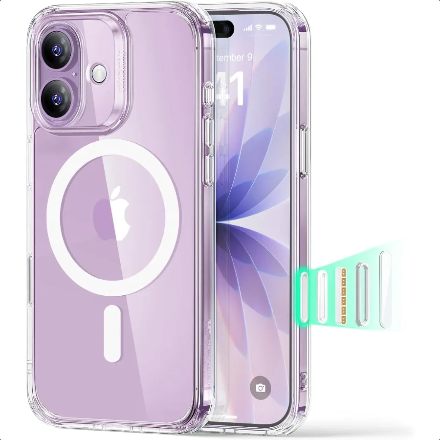 

Чехол ESR для iPhone 17, управление камерой, совместимый с противоударным защитным магнитным чехлом MagSafe в стиле милитари для iPhone