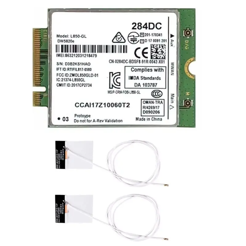 

A23F-L850-GL Dw5820e 284DC 4G WWAN-карта LTE/WCDMA, модуль 0284DC для ноутбуков DELL 3500 5400