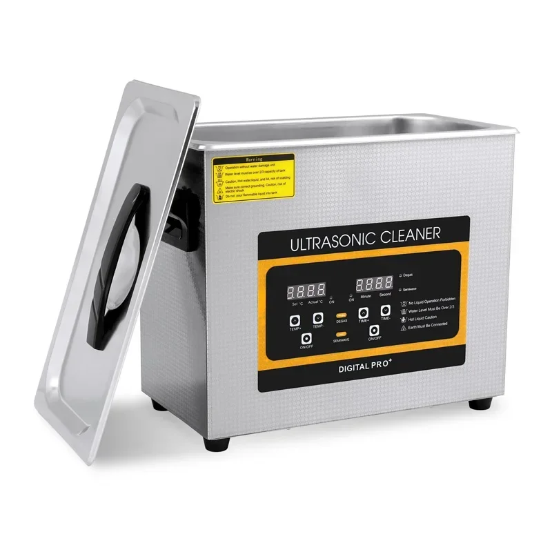 Digital Ultrasonic Cleaner 6.5Liter Volume 180W Power 40Khz Oils Rust Carbon Dust Degrease Washing