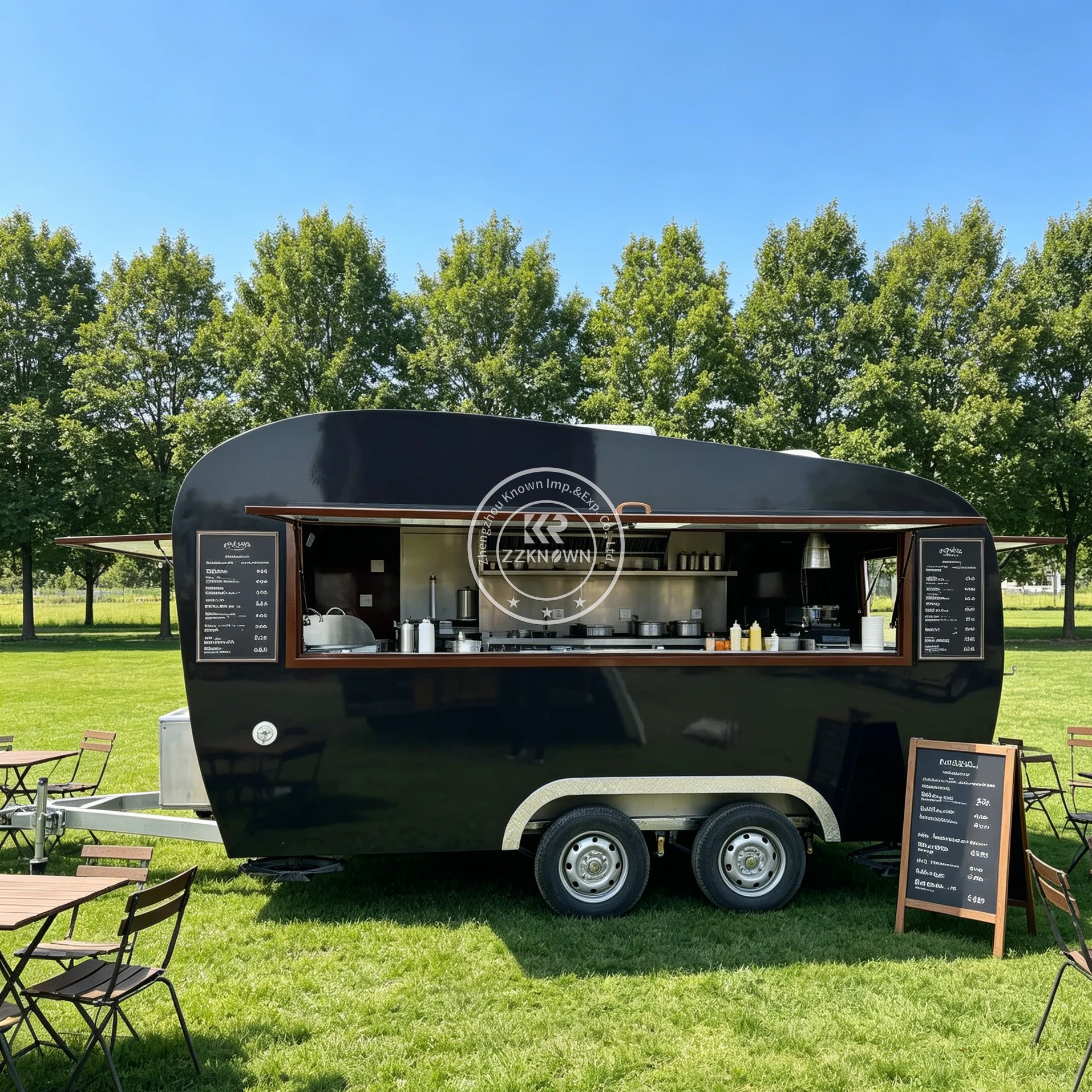 

Mobile Coffee Trailer Catering Trailer Mobile Burger Donut Popcorn Ice Cream Cart Food Truck With Full Kitchen