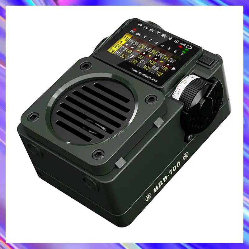 A24U HRD-700 Full Band MW/FM/SW/WB Radio Lettore musicale multimediale portatile Supporta segnale ricevitore scheda Bluetooth TF