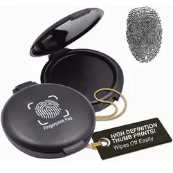 Fingerprint Seal portátil Stamp Ink Pad, Identificação Segurança ID Pad, Escola Definição, Notário Suprimentos