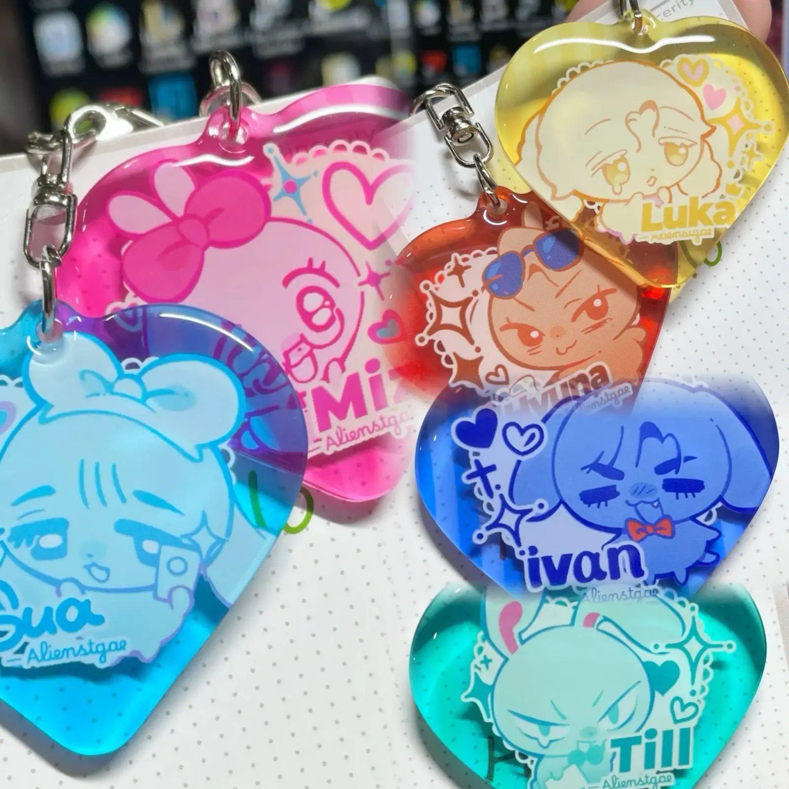 الغريبة المرحلة أنيمي إيفان تيل Ivti رائعتين الشكل الاكريليك المعبود قلادة سيارة كيرينغ حقيبة الظهر المفاتيح طالب هدية عيد ميلاد