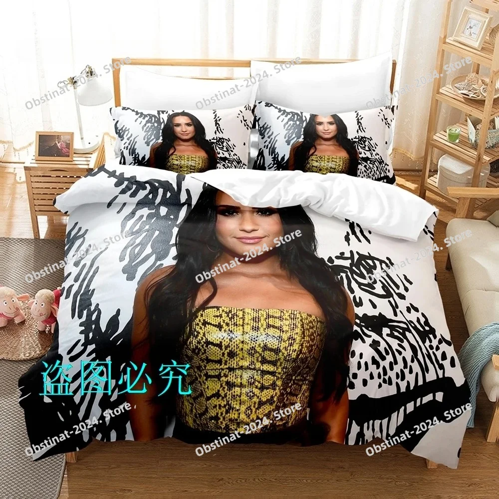 

Demi Lovato Bedding Set Single Twin Full Queen King Size Bed Set Aldult Kid Bedroom Duvetcover Sets 3D Print bed sheet set CXG