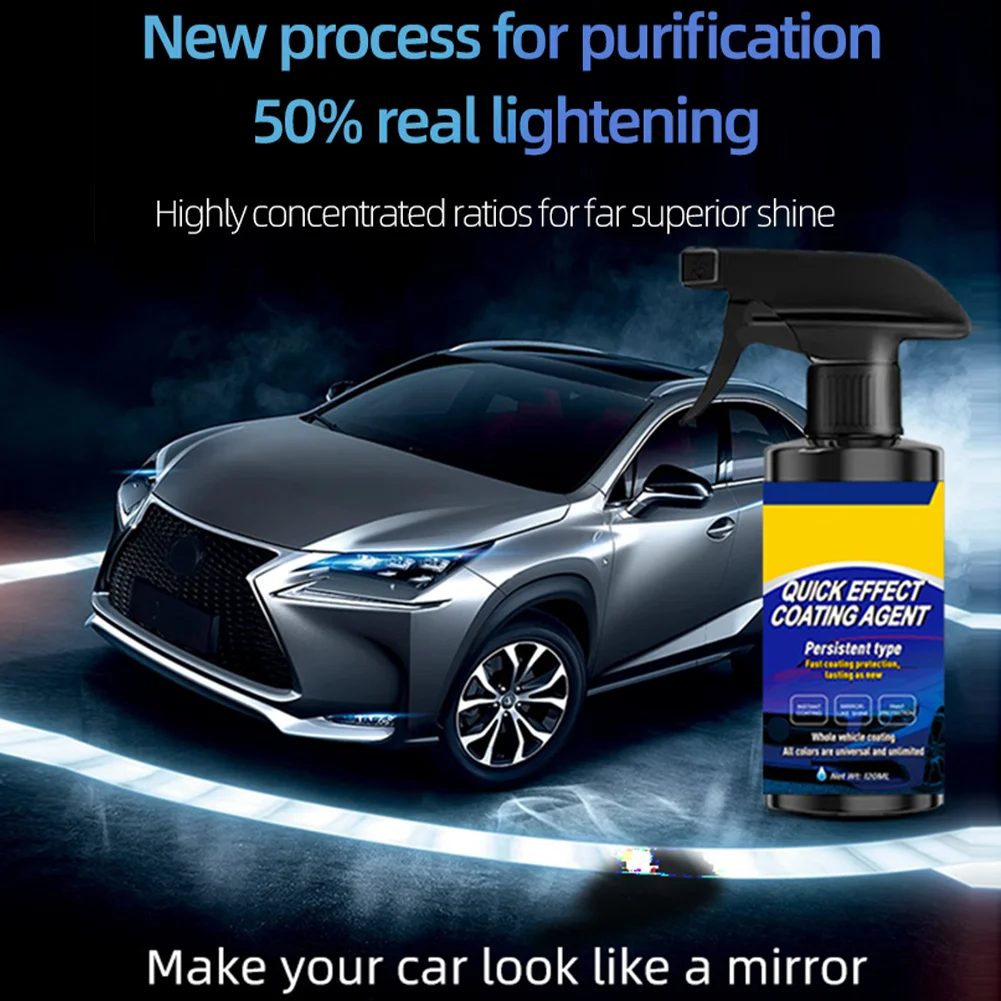 3 in 1 Ceramic Car Coating Spray Multi-Functional Coating Renewal Agent Car Coating Agent Spray High Protection Quick Car Coating Spray Fast-Acting Car Fast-Acting Coating Spray