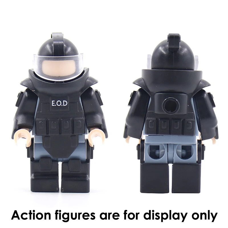 Military Figures Bomb Disposal Suit Accessories Building Block Modern Police soldier Vest Equipment Model Mini Parts Bricks Toy