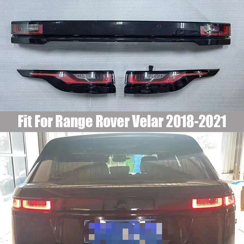 

Car Rear Taillights Fit for Range Rover Velar 2018 2019 - 2021 Through Taillights Turn Signals Brake Lights and Signal Lights