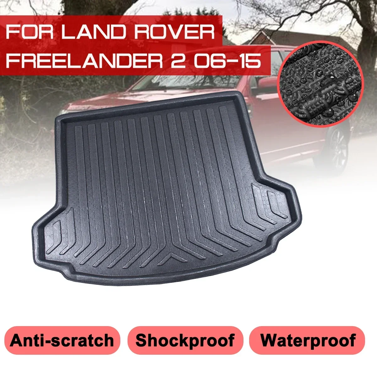 

Floor Mat Car Carpet Rear Trunk Anti-mud Cover For Land Rover Freelander 2 2006 2007 2008-2015