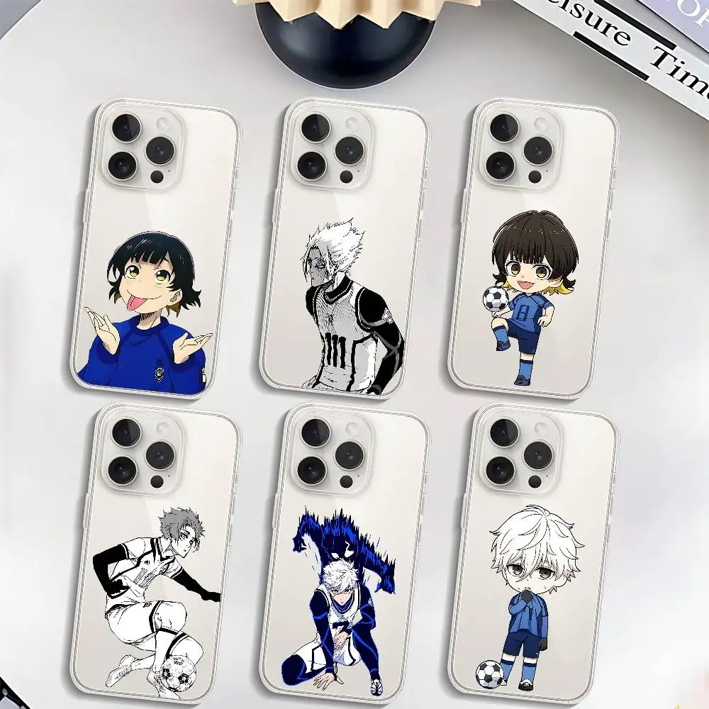 Coque de téléphone Cool avec serrure bleue, étui souple et Transparent résistant aux chocs pour IPhone 17,16,15,14,13,12,11 Pro Max, Mini et Plus