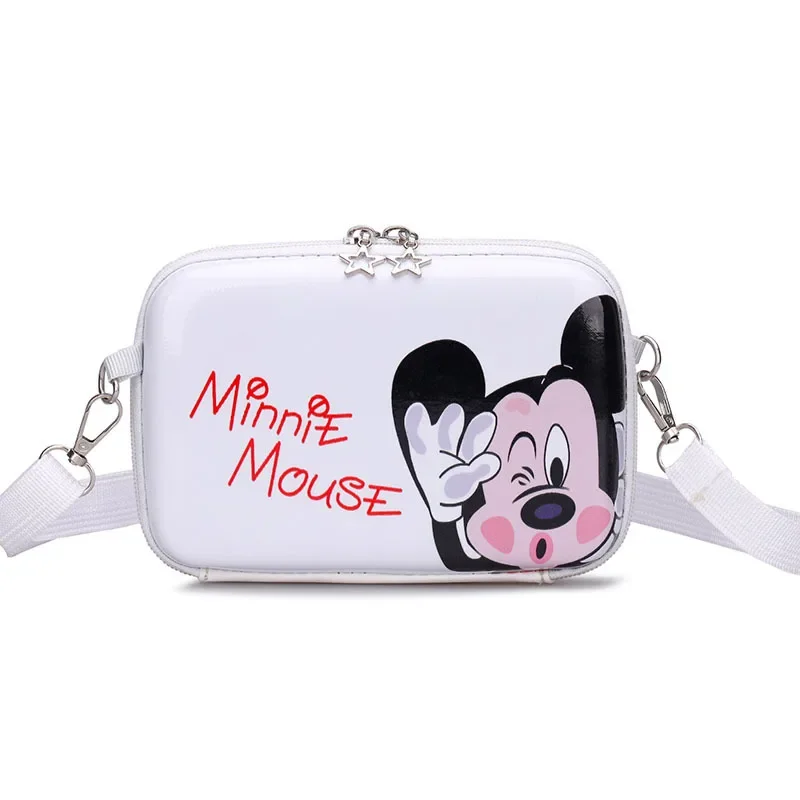 Disney-Mickey Mouse Bolsa de Ombro para Meninas, Minnie Cartoon Printing, Porta-moedas para Crianças, Impermeável, Casual, Crossbody, Alta