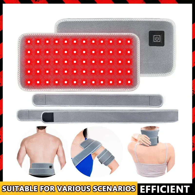 led赤色光療法ベルト-痛み緩和用-660nm-850nm-赤外線ライトパッド-腰-背中-腹部-膝-手首-関節-筋肉用