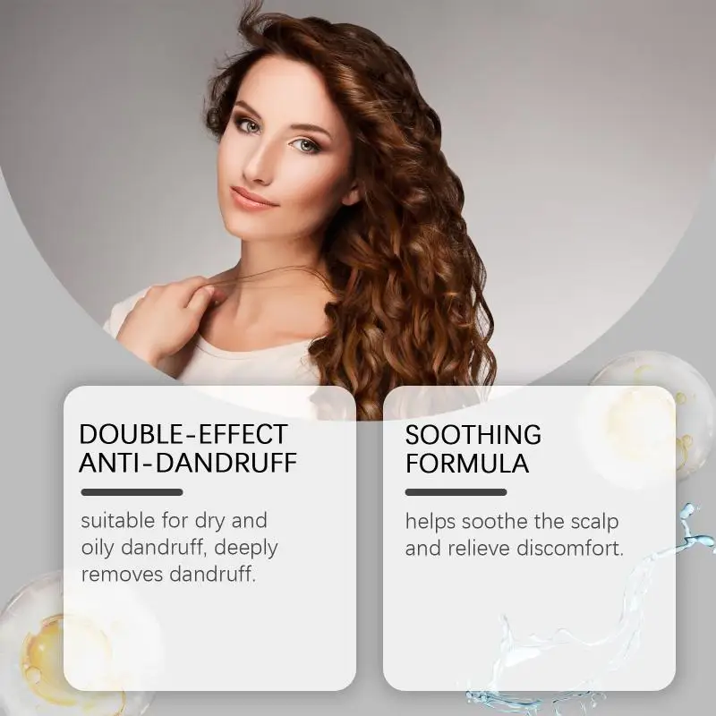 

Освежающий шампунь для очищения кожи головы, удаляет жир, контролирует перхоть, смягчает и разглаживает волосы для ежедневного ухода за здоровыми волосами.