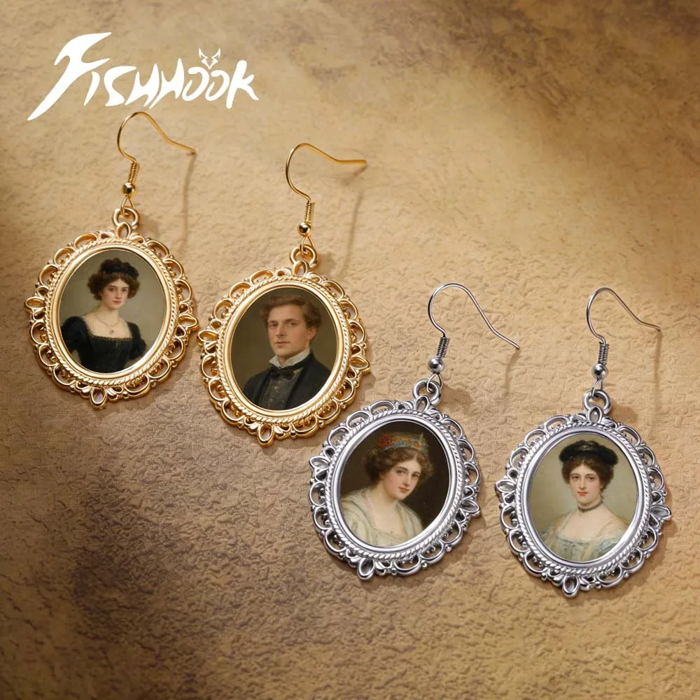 

Роскошные серьги-крючки с филигранным узором и принтом «Королевская королева», персонализированный подарок для женщин и девушек, украшения из нержавеющей стали