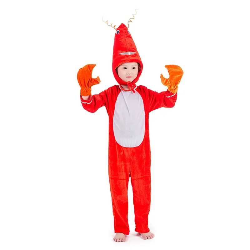 MN1 Kids Marine Animal Performance Costumes Crab Lobster Penguin Dolphin Cosplay Jumpsuit Halloween Boys and Girls Animal Co9*Jy