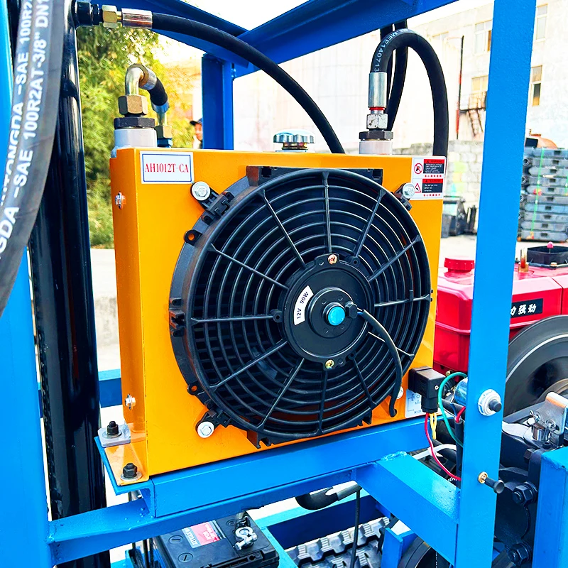 Customized Simple Repair Water Well Rig Diesel Powered Wheeled Robust Build Rural Drilling Machine