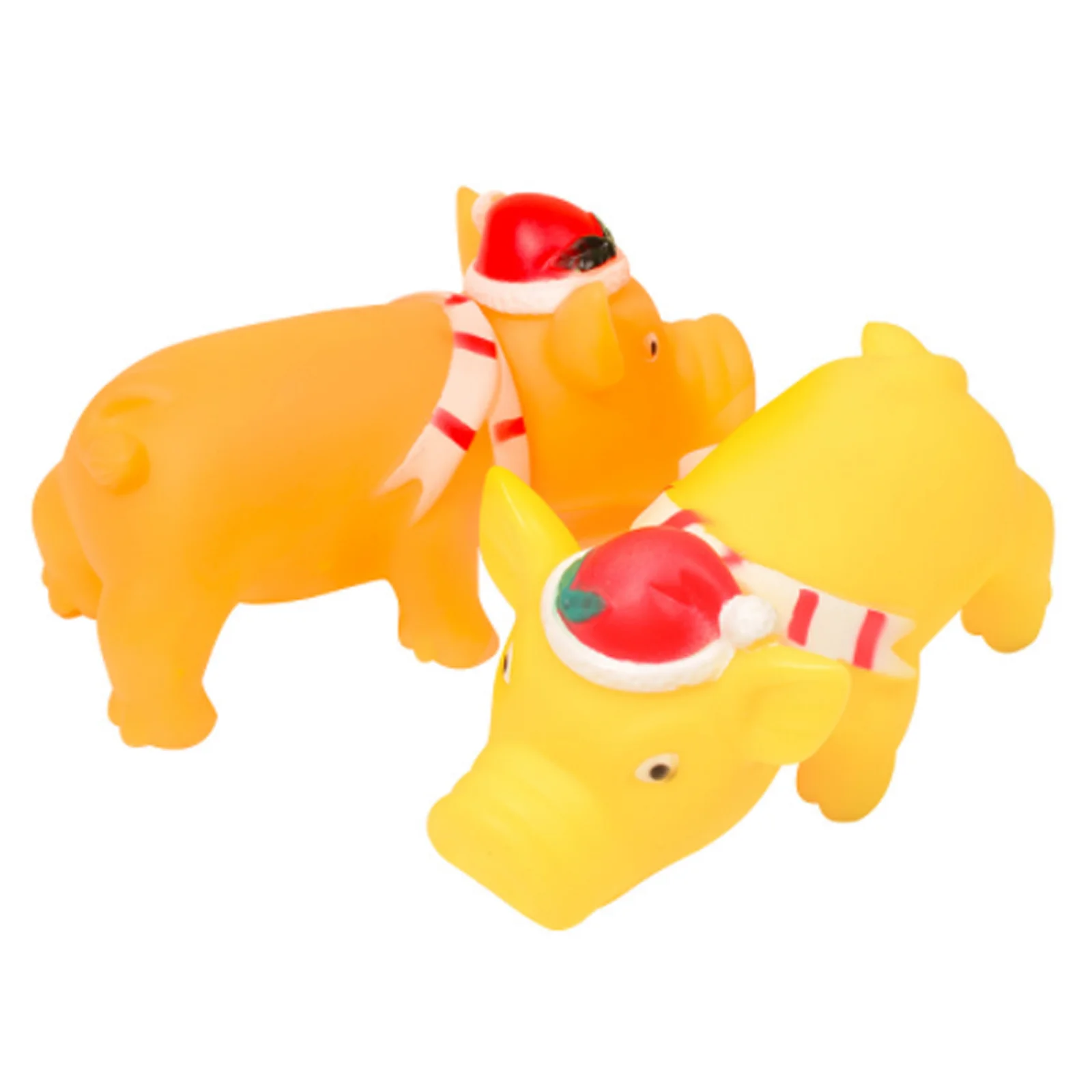 Xmas Pig ของเล่นสุนัขหมูรูปร่างของเล่น Latex ของเล่นสุนัขลูกสุนัขการ์ตูนของเล่นสุนัข Interactive ของเล่นสุนัข squeaky ของเล่นลูกสุนัข squeaky ของเล่น