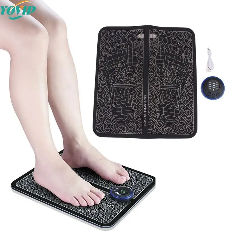 

EMS Foot Massager Pad Reflexology Foot Acupoint Massager Muscle Stimulation Improve Blood Circulation Relief Pain USB Rechargeab