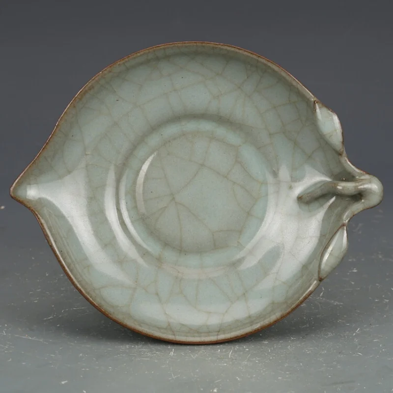 

6,7-дюймовая китайская фарфоровая кисть для письма Guan Kiln Lavender Grey Glaze персикового цвета
