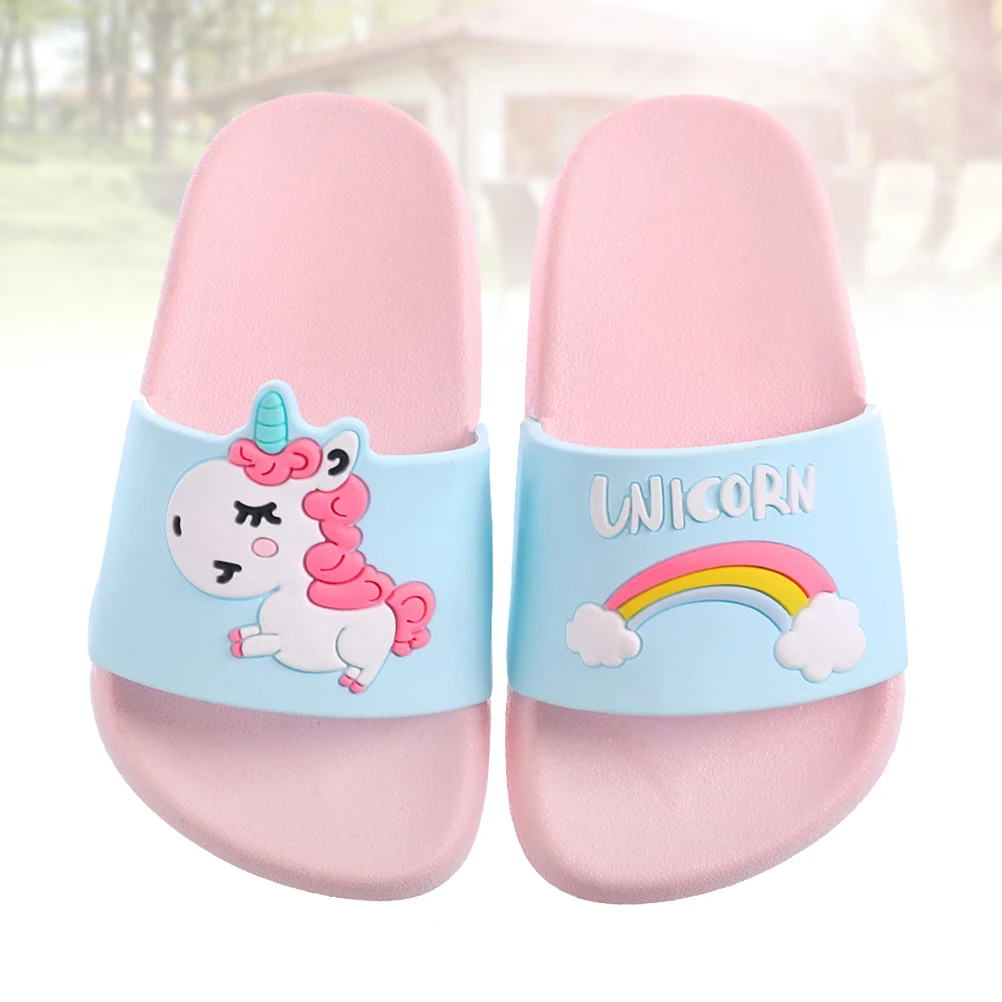 

Soft Sole Anti Slip for Kids Unicorn Cartoon Lightweight Non Slip Comfortable PVC Flexible Durable Home Outdoor Use Kid for Kids