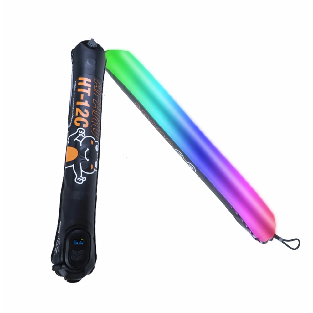 

Надувная RGB-видеолампа HT-12C, 12 Вт, портативная светодиодная колонна-стик, 2500K-6500K, регулируемая яркость, 20 эффектов освещения E