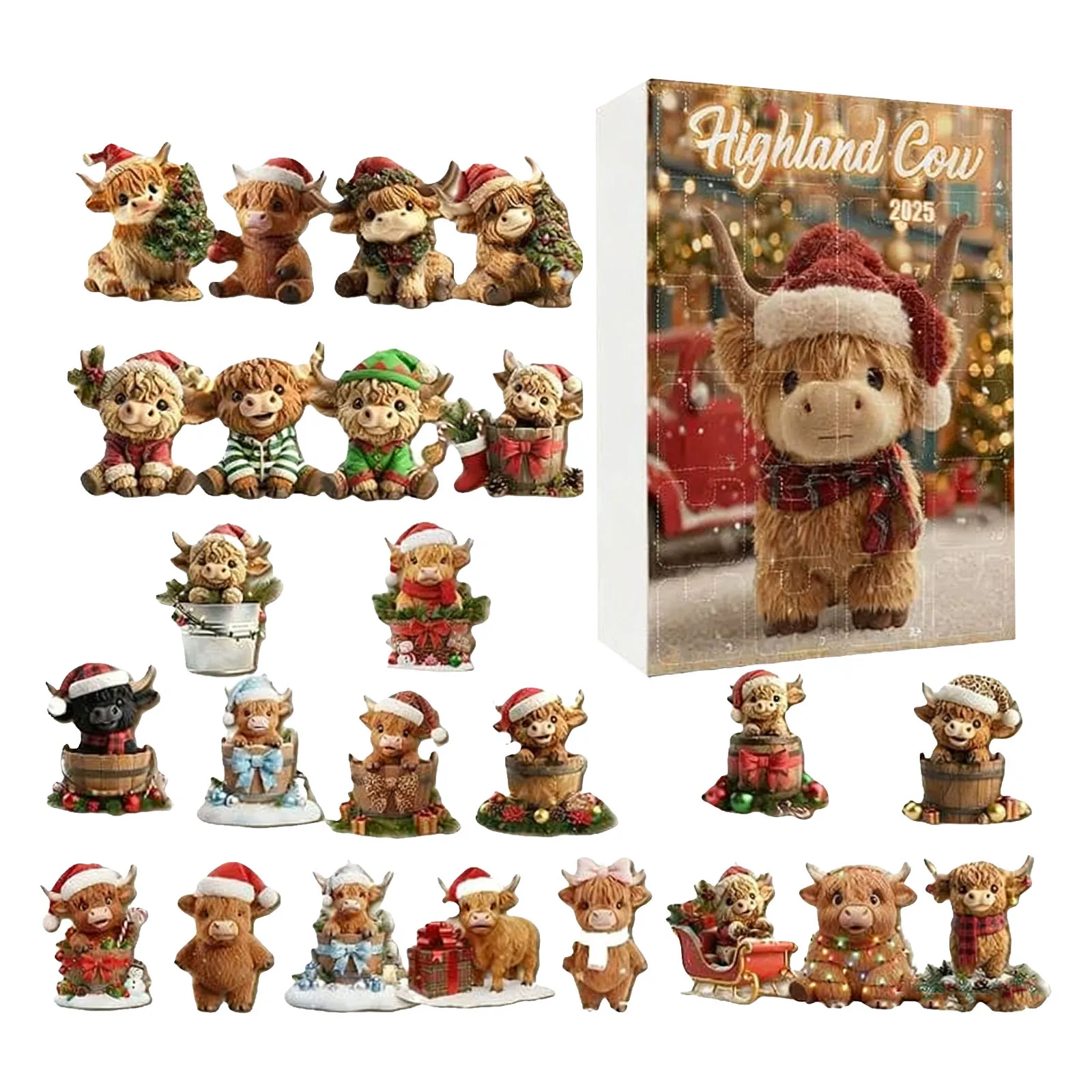 أضواء البطارية مع الموقت لأكاليل البقر تقويم القدوم تشريح عيد الميلاد العد التنازلي قلادة تحتوي على 24 مؤقت رقمي