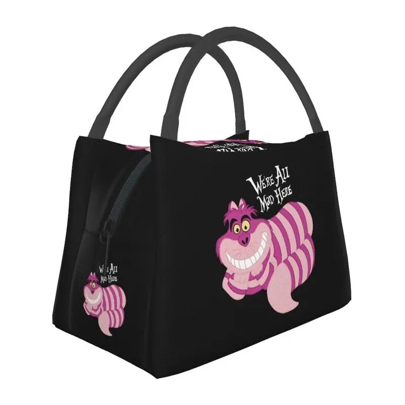 

Custom Alice In Wonderland Lunch Bag Men Women Warm Cooler Insulated Lunch Box for Picnic Camping Work Travel