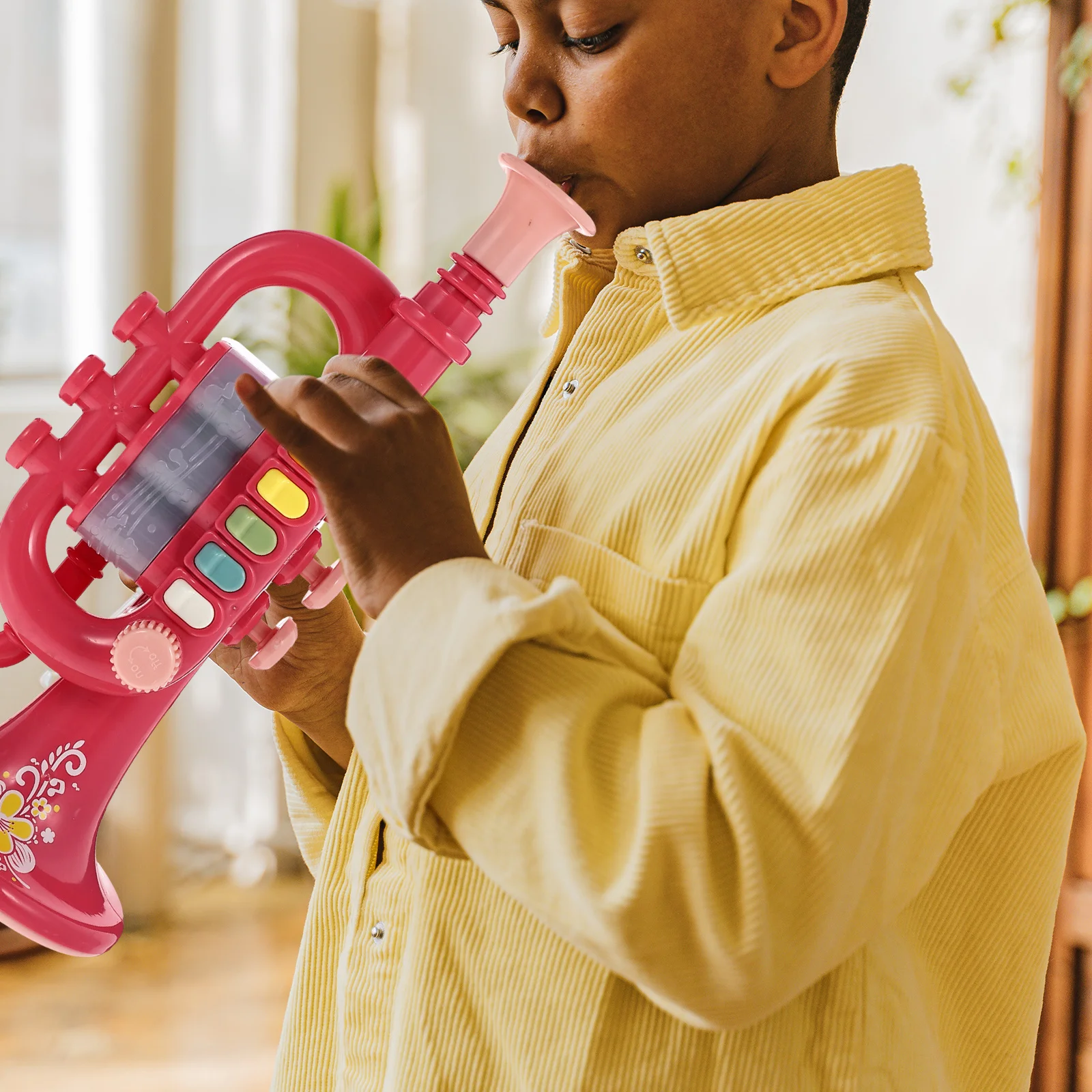 

1Set Children Trumpet Musical Learning Instrument Creative Mini Simulation Trumpet for Kids Music Education Fun Play