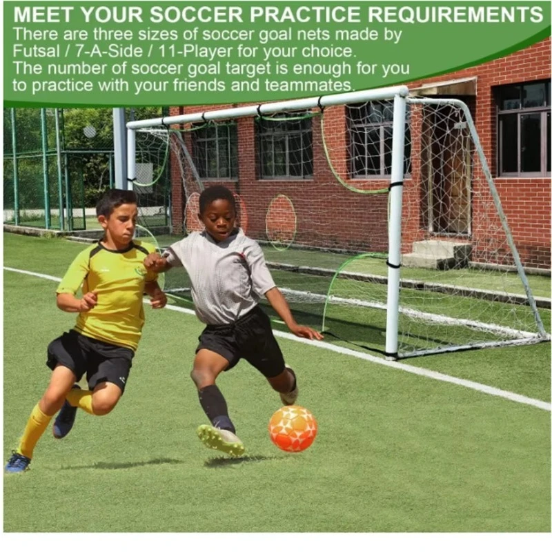 Portable Detachable Football Goal Net Indoor/Outdoor Training Bold 11/7/5 People Capacity New Football Net Training Equipment view 2
