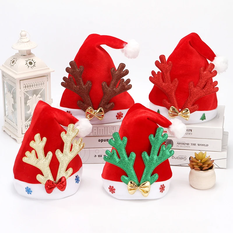 

Cute Cartoon Elk Antler Bowknot Hat Christmas Party Decoration Amusement Park Performance Take Photo Props