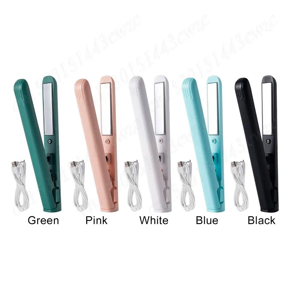 

Портативная USB-щипцы для завивки волос с быстрым нагревом, портативный выпрямитель для волос для путешествий, мини-выпрямитель для волос двойного назначения для коротких волос