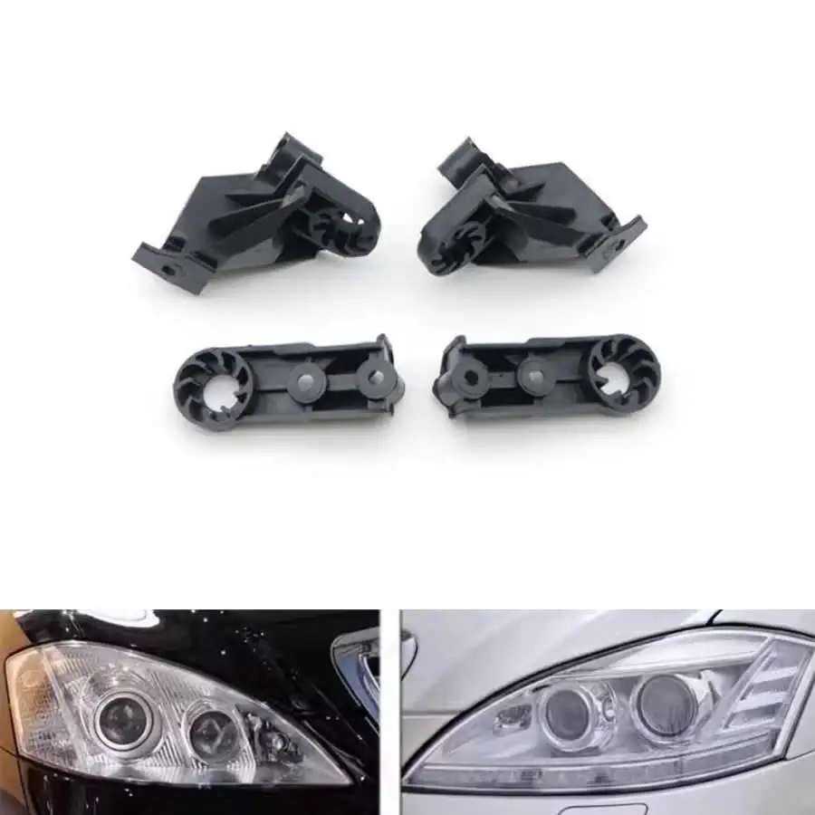 

Для Benz W221 S300 S350 2006-2013 автомобильные аксессуары комплект для ремонта фар ремонтные когти пластиковые фиксированные углы черный светильник подставка