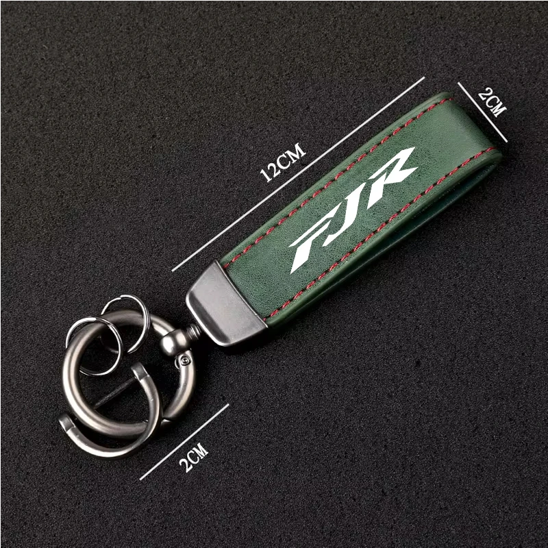 1PCS Motorcycle Metal PU Leather Motorcycle Keychain Ring Accessories for Yamaha FJR1300 FJR 1300 Logo Gifts  TECH Accessories