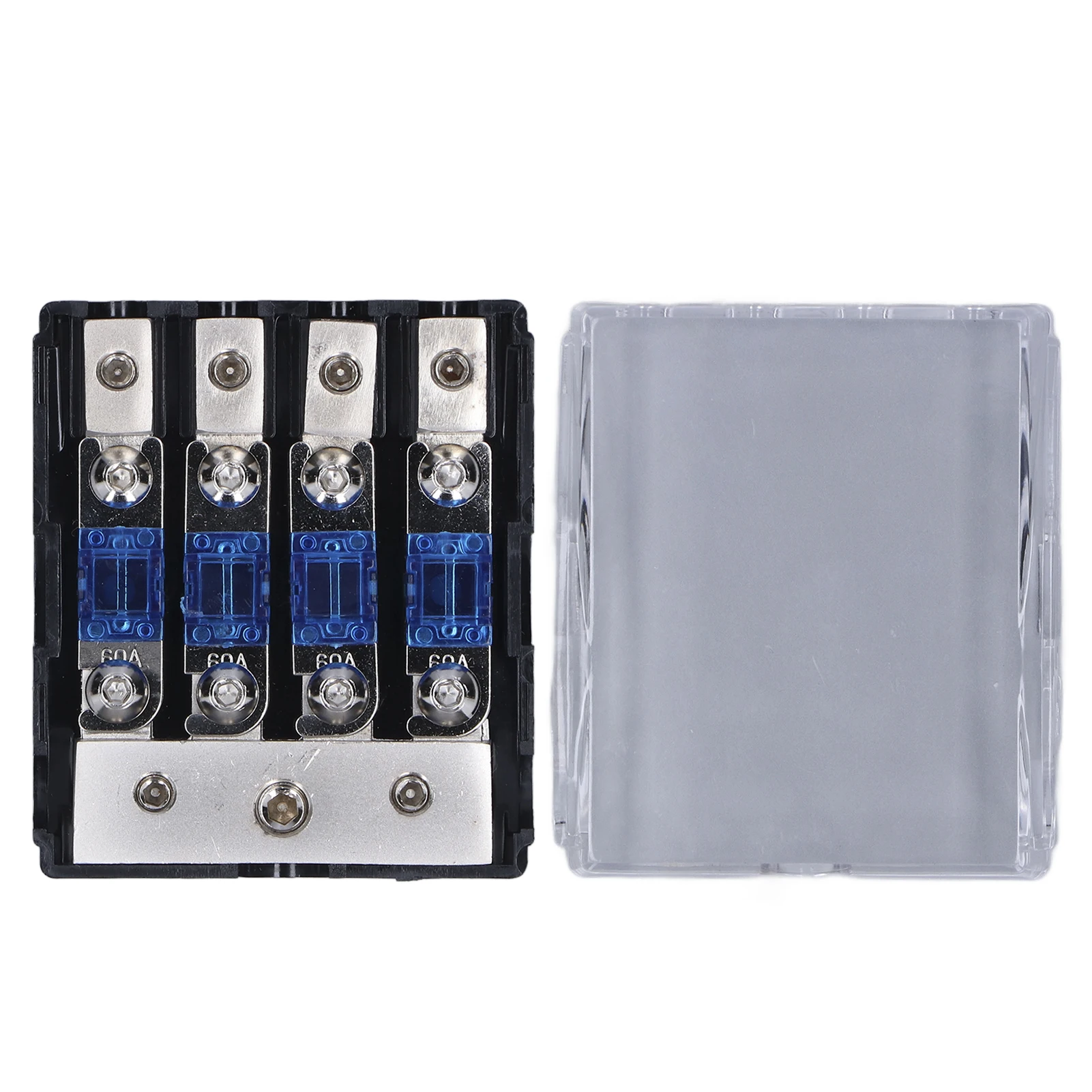 60A Power Distribution Block 1 In 4 Ways Out Audio Holder for Car RV Solar System Power Distributor Connecting Block