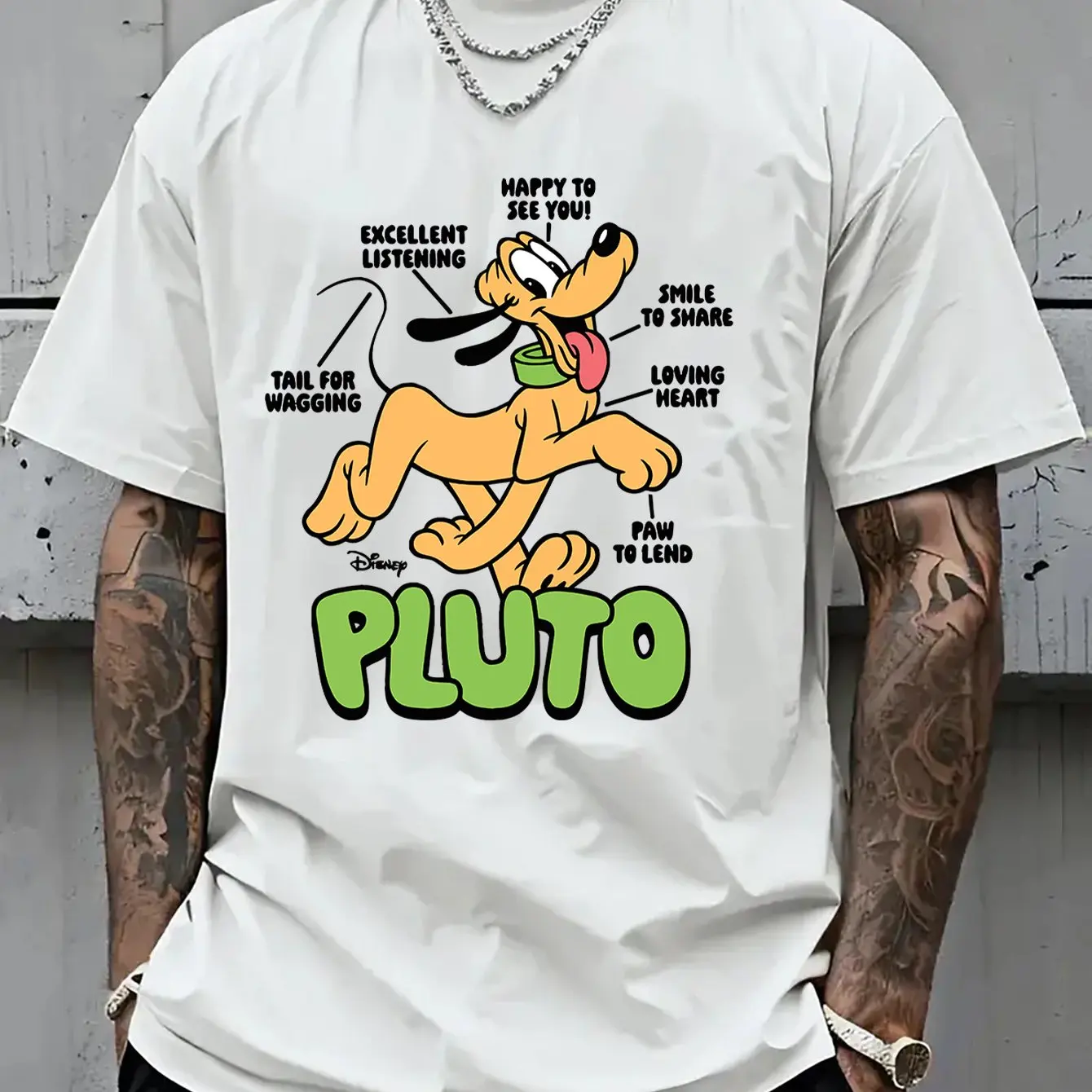 Men'S T-Shirt Featuring A Pluto Design, This Short-Sleeve Tee Is Casual and Comfortable with A Round