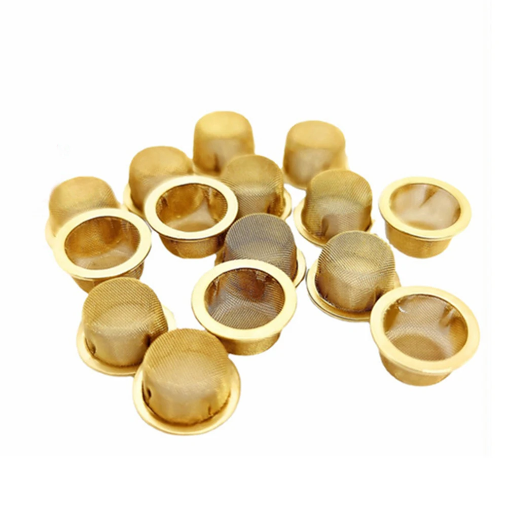 

10/30/50PCS Pipe Filter Hat 16mm Brass Metal Mesh Screen Crystal Pipe Tube Strainers Water Dispenser Filter