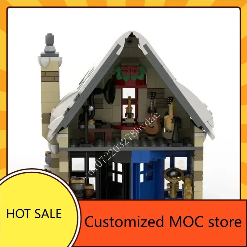 429 قطعة لغز Wiseacre وCredwen's و Dominic Maestro's MOC StreetView CityArchitecture Creative DIYAssembly للأطفال في عيد الميلاد