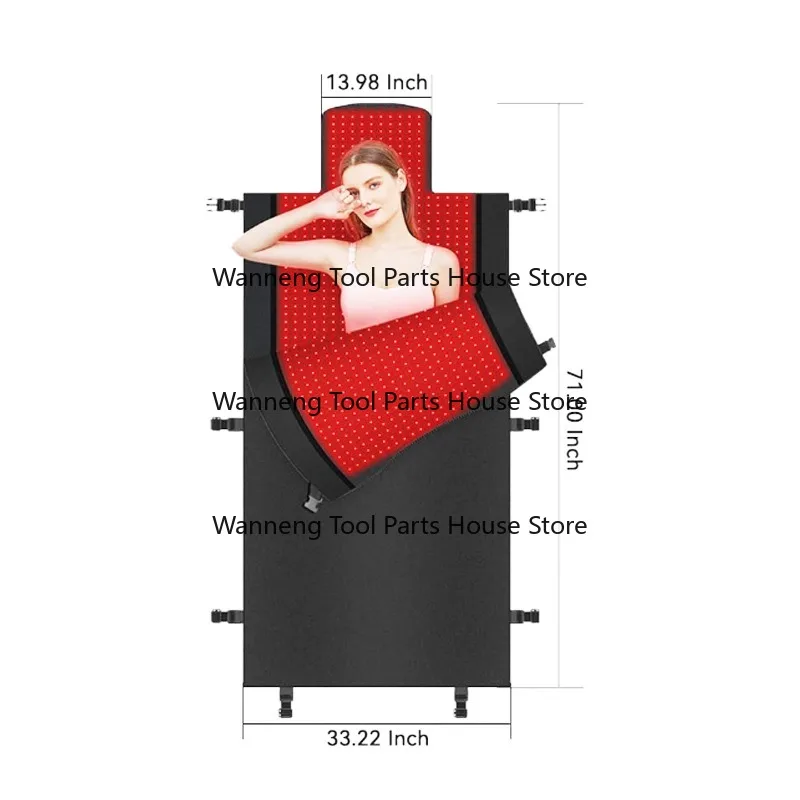 Heated Sauna Sleeping Bag with 660Nm Red & 850Nm near Infrared Light Therapy Blanket for Home Use - view 2